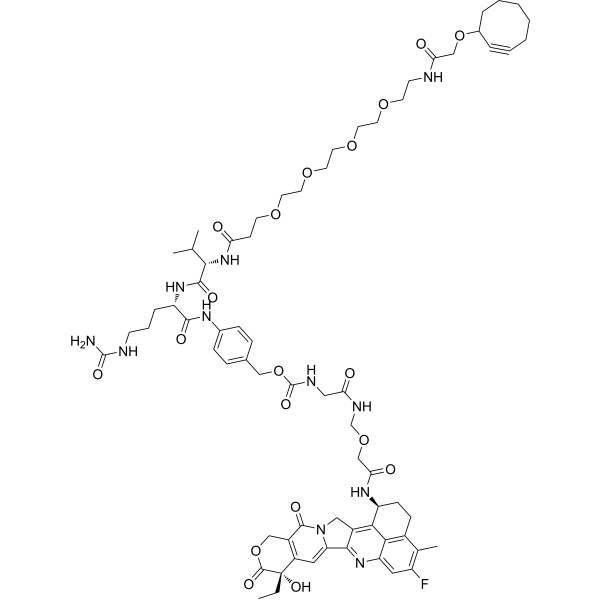 Cyclooctyne-O-amido-PEG4-VC-PAB-Gly-Gly-NH-O-CO-Exatecan 2699066-62-9